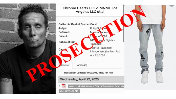 CHROME HEARTS kiện MNML LA