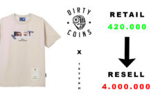 Chiếc áo “DirtyCoins x 16Typh” được resell lại với mức giá “gấp 10 lần” giá retail.