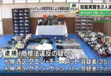 Hai thanh niên người Việt bị cảnh sát Nhật Bản bắt vì… bán hàng giả