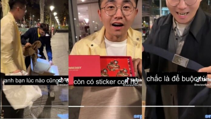 nhặt rác đồ hiệu