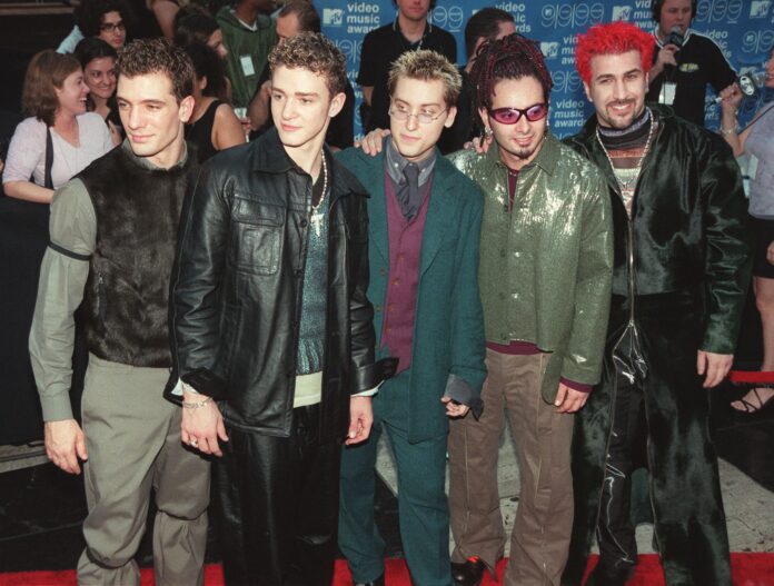 The US singing group N'Sync arrive for the MTV Vid