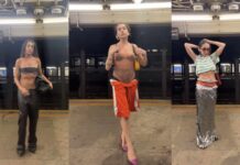 Nữ TikToker trở nên nổi tiếng khi diện toàn outfit kỳ quặc thả dáng ở ga tàu ngầm